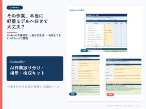 Codex向け｜AI作業振り分け・指示・検収キット