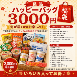 食品＆日用品ハッピーバッグ 3000円福袋